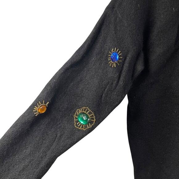 No So Ugly Christmas Sweater Vintage Glory B Gems Angora Lambswool Medium - Picture 7 of 8